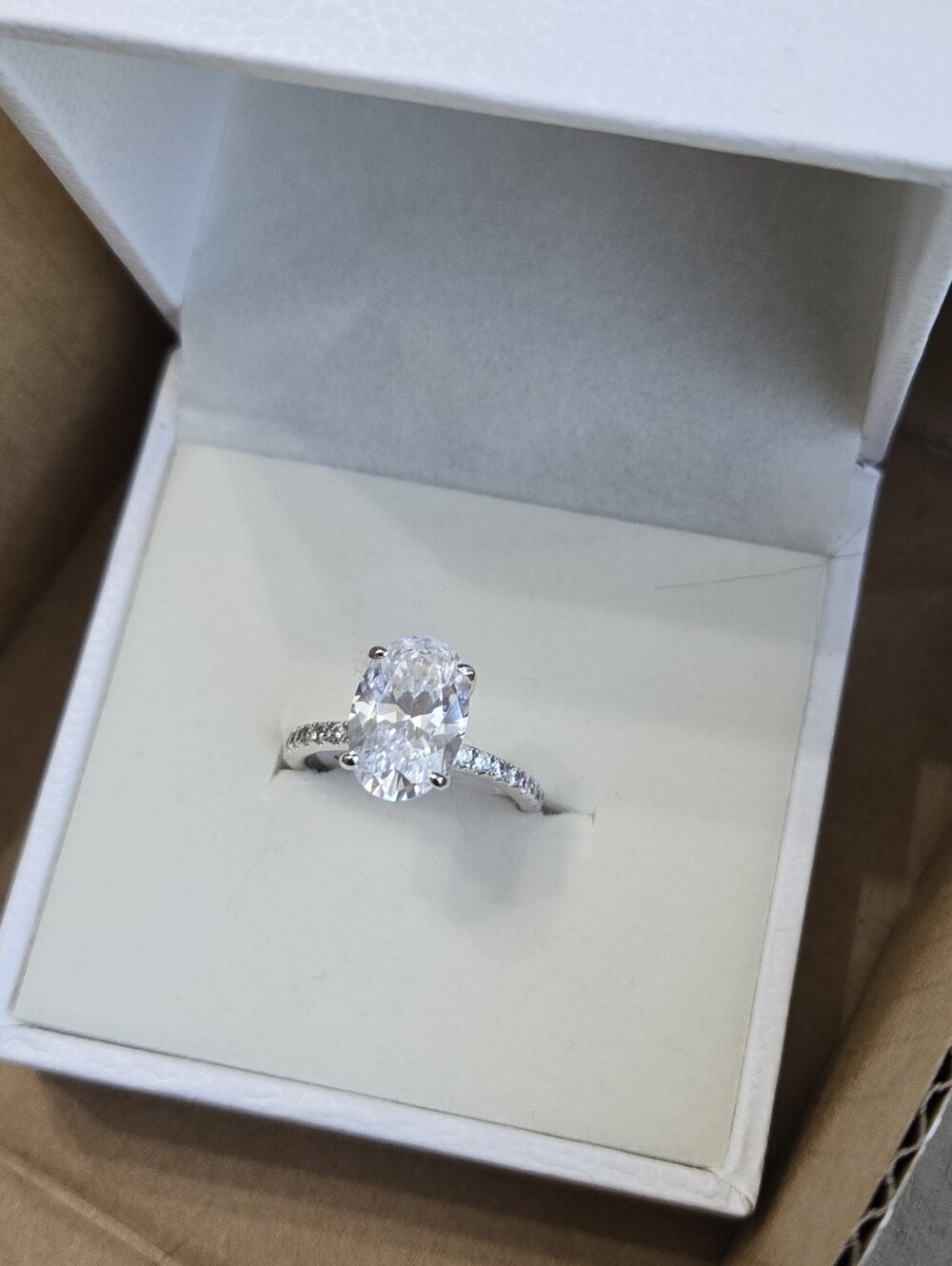 Lakubibo 3.5ct. Cubic Zirconia Engagement Ring